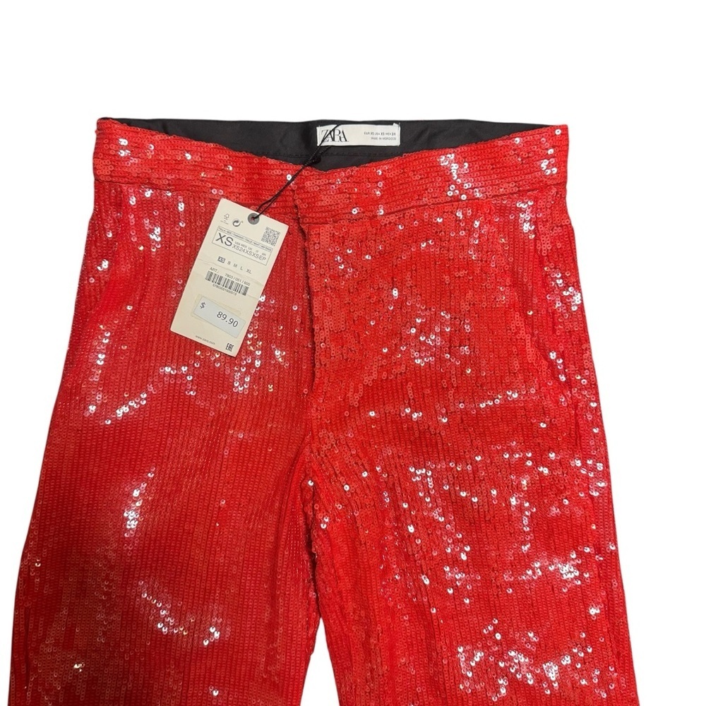 NWT ZARA Sequin Trousers size XS - Picture 6 of 12
